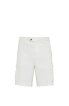 Brunello Cucinelli Bermuda Shorts With Cargo Pockets In White