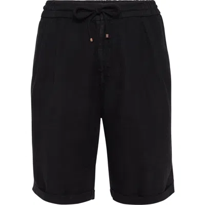 Brunello Cucinelli Bermuda Shorts With Drawstring In Black