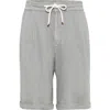 Brunello Cucinelli Bermuda Shorts With Drawstring In Khaki