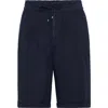 Brunello Cucinelli Bermuda Shorts With Drawstring In Navy Blue