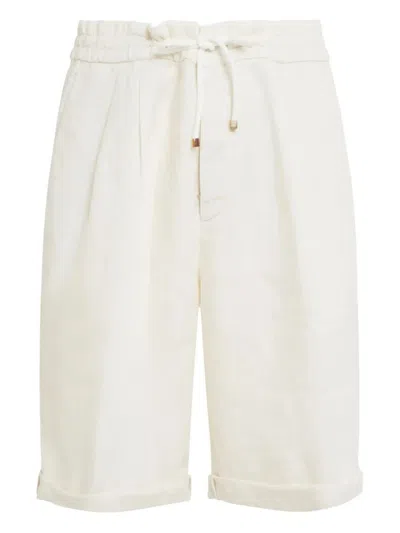 Brunello Cucinelli Men Bermuda Shorts With Drawstring In Multi