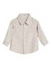 Brunello Cucinelli Bernie Baby Gingham-check Shirt In Neutral