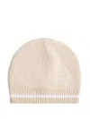 Brunello Cucinelli Bernie Baby Knit Beanie In Neutral