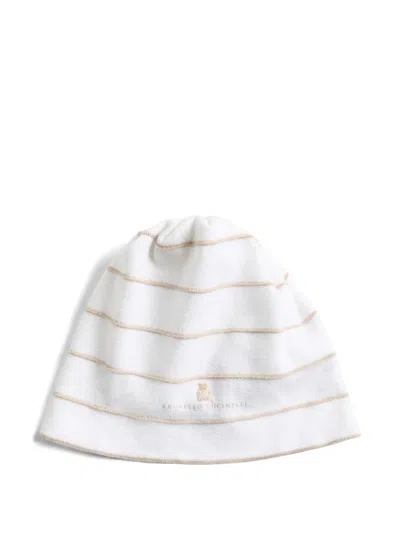 Brunello Cucinelli Babies' Bernie Beanie In White