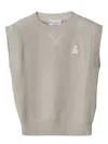 Brunello Cucinelli Bernie Bear-motif Ribbed Vest In Neutrals