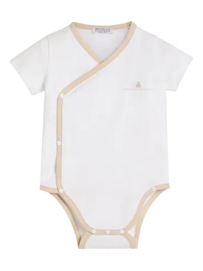 Brunello Cucinelli Babies' Bernie Bodysuit In White