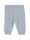 Brunello Cucinelli Bernie Cable-knit Cashmere Trousers In Blue