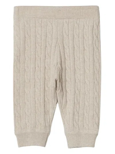 Brunello Cucinelli Babies' Bernie Cashmere Trousers In Neutrals