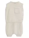Brunello Cucinelli Bernie Cotton Knitted Vest In Neutrals