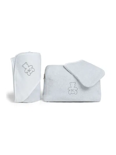 Brunello Cucinelli Bernie Cotton-towelling Bath Set In 灰色