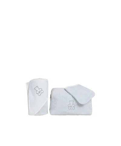 Brunello Cucinelli Bernie Cotton-towelling Bath Set In Gray