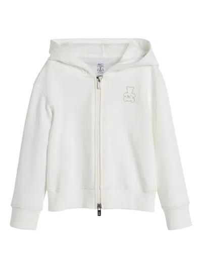 Brunello Cucinelli Kids' Bernie Hoodie In White