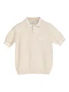 Brunello Cucinelli Bernie Knit Polo Shirt In Neutral