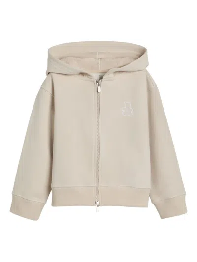 Brunello Cucinelli Kids' Bernie Zip-up Hoodie In White