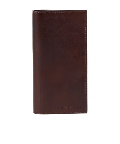 BRUNELLO CUCINELLI BRUNELLO CUCINELLI LOGO-DEBOSSED BI-FOLD CARD HOLDER
