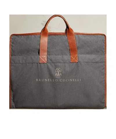 Brunello Cucinelli Bi-fold Suit Carry Bag In Black