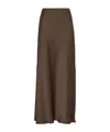 Brunello Cucinelli Cadis Long Skirt In Brown