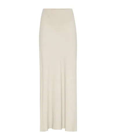 BRUNELLO CUCINELLI BRUNELLO CUCINELLI TWILL FLUID BIAS-CUT SKIRT