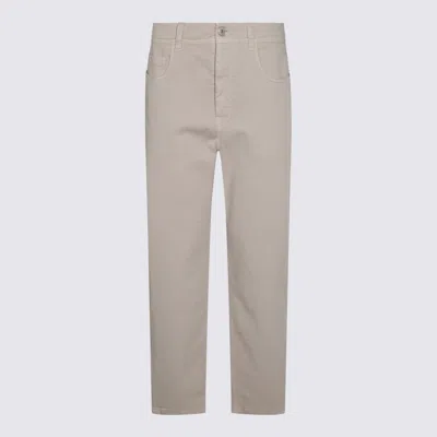 Brunello Cucinelli Biiege Cotton Denim Jeans In Beige