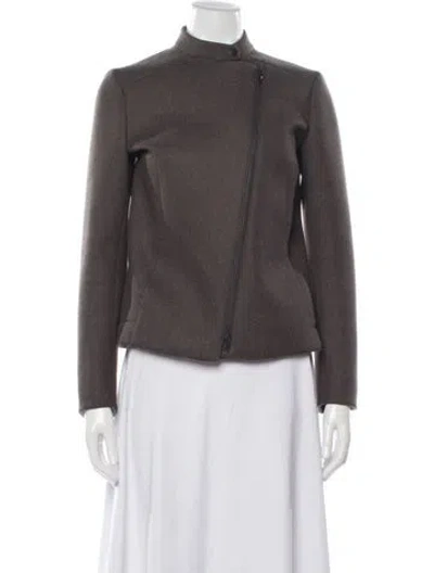 Pre-owned Brunello Cucinelli Biker Jacket In Brown