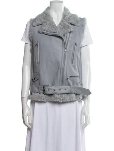 Pre-owned Brunello Cucinelli Biker Jacket In Gray