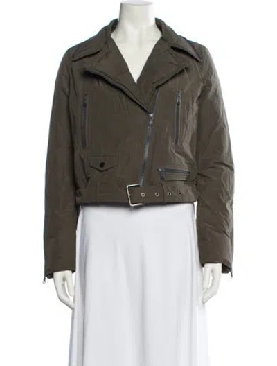 Pre-owned Brunello Cucinelli Biker Jacket In Green