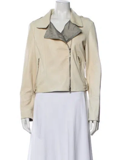 Pre-owned Brunello Cucinelli Biker Jacket In Neutrals