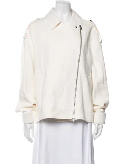 Pre-owned Brunello Cucinelli Biker Jacket W/ Tags In Neutrals/white