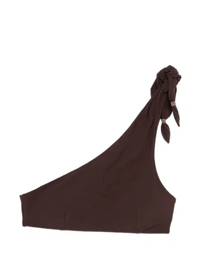 Brunello Cucinelli Bikini Top In Burgundy