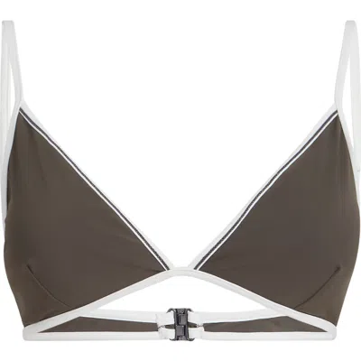 Brunello Cucinelli Bikini Top With Monili In Brown