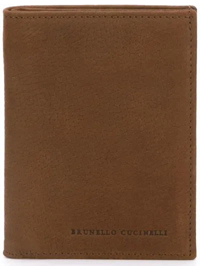 Brunello Cucinelli Billfold Wallet In Brown