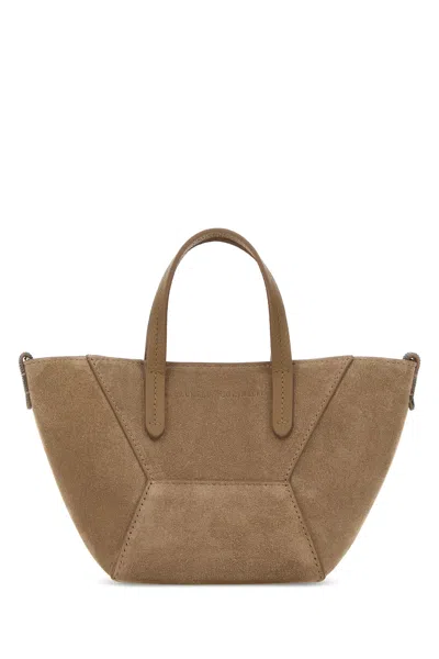 Brunello Cucinelli Biscuit Suede Handbag