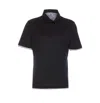 Brunello Cucinelli Men's Jersey Polo Shirt In Black