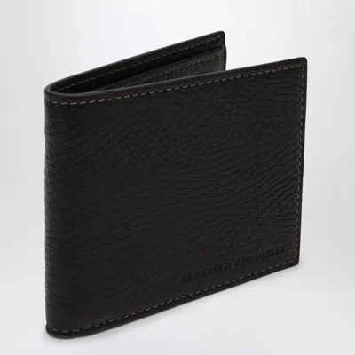 BRUNELLO CUCINELLI BRUNELLO CUCINELLI  BLACK BI-FOLD CARDHOLDER IN LEATHER