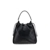 Brunello Cucinelli Bucket Mellow Leather Bucket Bag With Monili Detail In Black