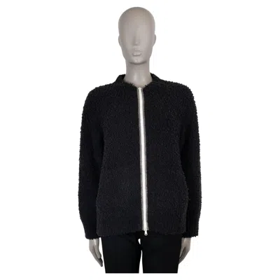 Pre-owned Brunello Cucinelli Black Cashmere 2016 Monili Teddy Bomber Jacket M