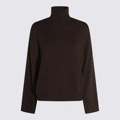 Brunello Cucinelli Black Cashmere Knitwear In Brown