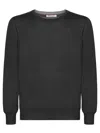 Brunello Cucinelli Black Cashmere Silk Crewneck Sweater In Black