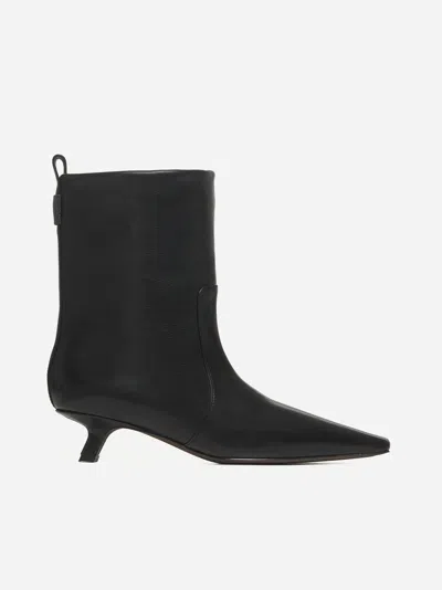 Stuart Weitzman Gail Nappa Leather Bootie In Black