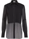 Brunello Cucinelli Cotton And Silk Blend Shirt In Black