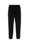 Brunello Cucinelli Cotton Blend Joggers Cuffed Hem Side Pockets In Black