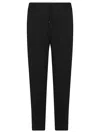 Brunello Cucinelli Men Leisure Fit Trousers In Virgin Wool Flannel With Drawstring And Double Darts In Black