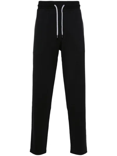 BRUNELLO CUCINELLI BLACK COTTON BLEND SWEATPANTS