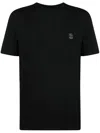 Brunello Cucinelli Cotton Jersey Crew Neck T-shirt With Logo In Black
