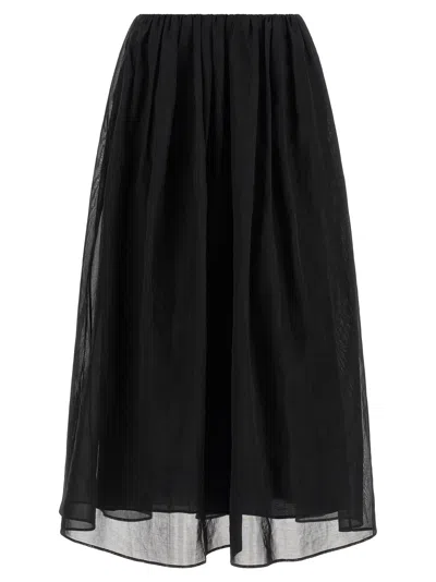 Brunello Cucinelli Black Cotton Mini Women's Skirt