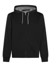 Brunello Cucinelli Leisure Zipped Sweatshirt In Negro