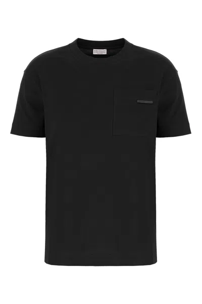 Brunello Cucinelli Black Cotton T-shirt
