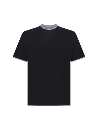 Brunello Cucinelli Black Cotton T-shirt