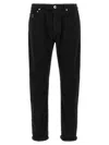 Brunello Cucinelli Black Ripped Denim Iconic Fit Trousers In Black