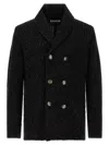 Brunello Cucinelli Double-breasted Cashmere And Silk Blend Cardigan In Black